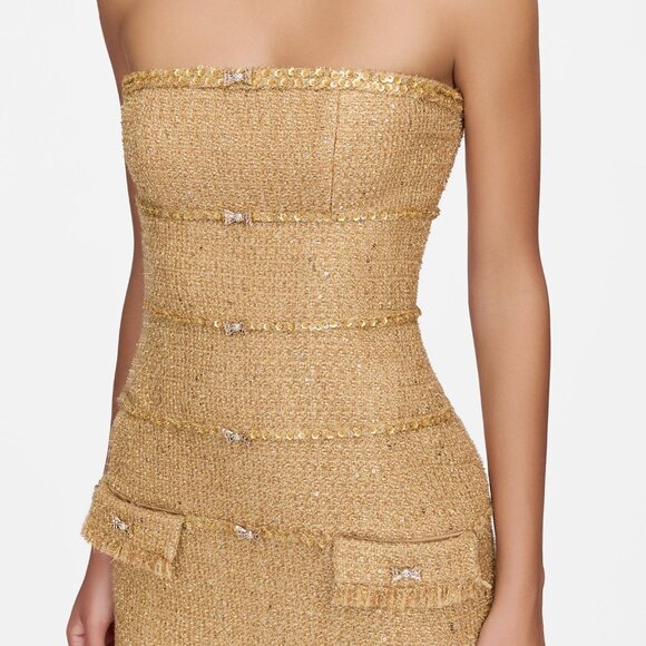 Montsand Gold Julia Dress Medium in Camel NWT - Picture 3 of 9